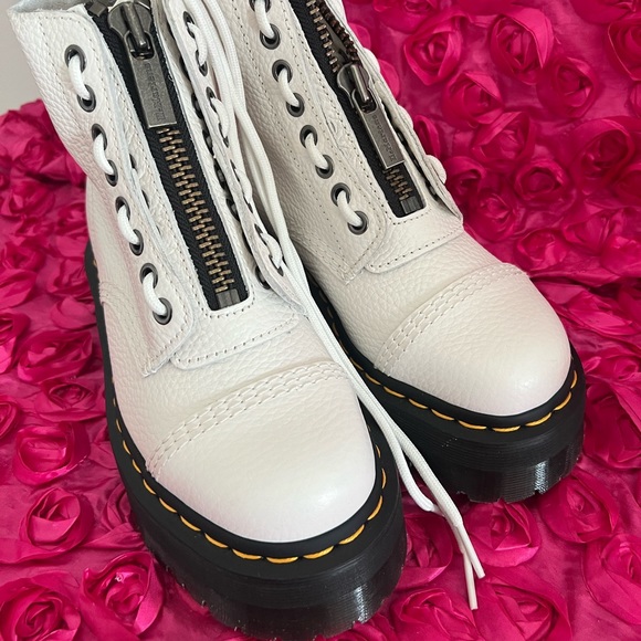 SINCLAIR MILLED NAPPA LEATHER PLATFORM BOOTS - Picture 2 of 13